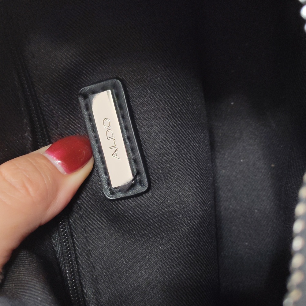 Aldo Black and Silver Crossbody Bag - Picture 10 of 11